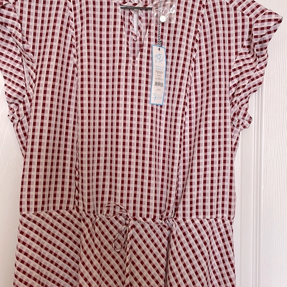 NWT Draper James Gingham Keyhole Midi Dress - Picture 6 of 8